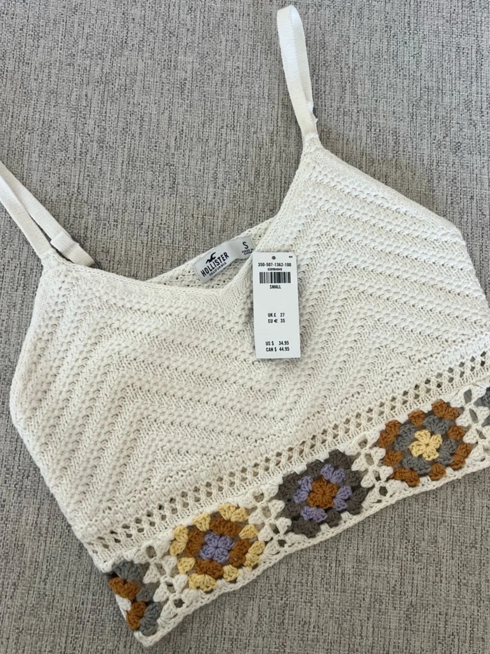 Hollister Boho Crochet Knit Crop Top - Picture 2 of 8